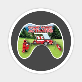 Red Golf Course Game Mode Activated White Trim Magnet